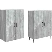 vidaXL Schrankset 2 Pcs 66 x 34,5 x 89,5 cm Grau