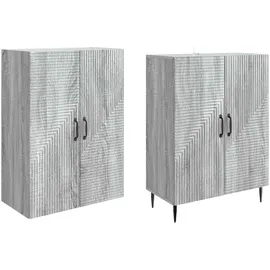 vidaXL Schrankset 2 Pcs 66 x 34,5 x 89,5 cm Grau