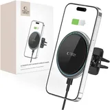TECH-PROTECT A2 Autotelefonhalter MagSafe 15W induktivem Ladegerät Lüftungsschlitze – Schwarz