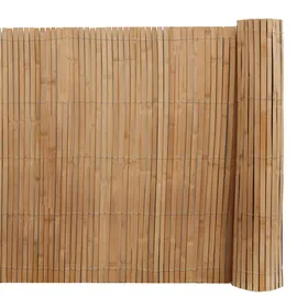 urfence Sichtschutzmatte 600 x 140 cm Braun Bambus
