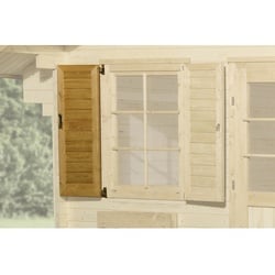 WEKA Fensterladen für Gartenhäuser, Holz - beige