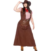 Funidelia | Cowgirl Kostüm Deluxe für Damen Cowboys, Indianer, Western - Kostüm für Erwachsene & Verkleidung für Partys, Karneval & Halloween - Größe XXL - Braun