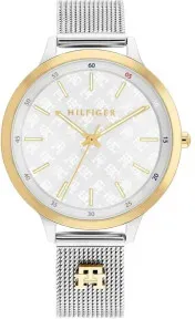 Tommy Hilfiger für Damen. 1782586 Silberne, vergoldete Iris-Uhr (OSFA), Lässig, Armbänder, Rostfreier Stahl