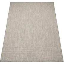 Paco Home Outdoor Teppich Wetterfest Pflegeleicht für Garten, & Balkon Grau, 120x160 cm,