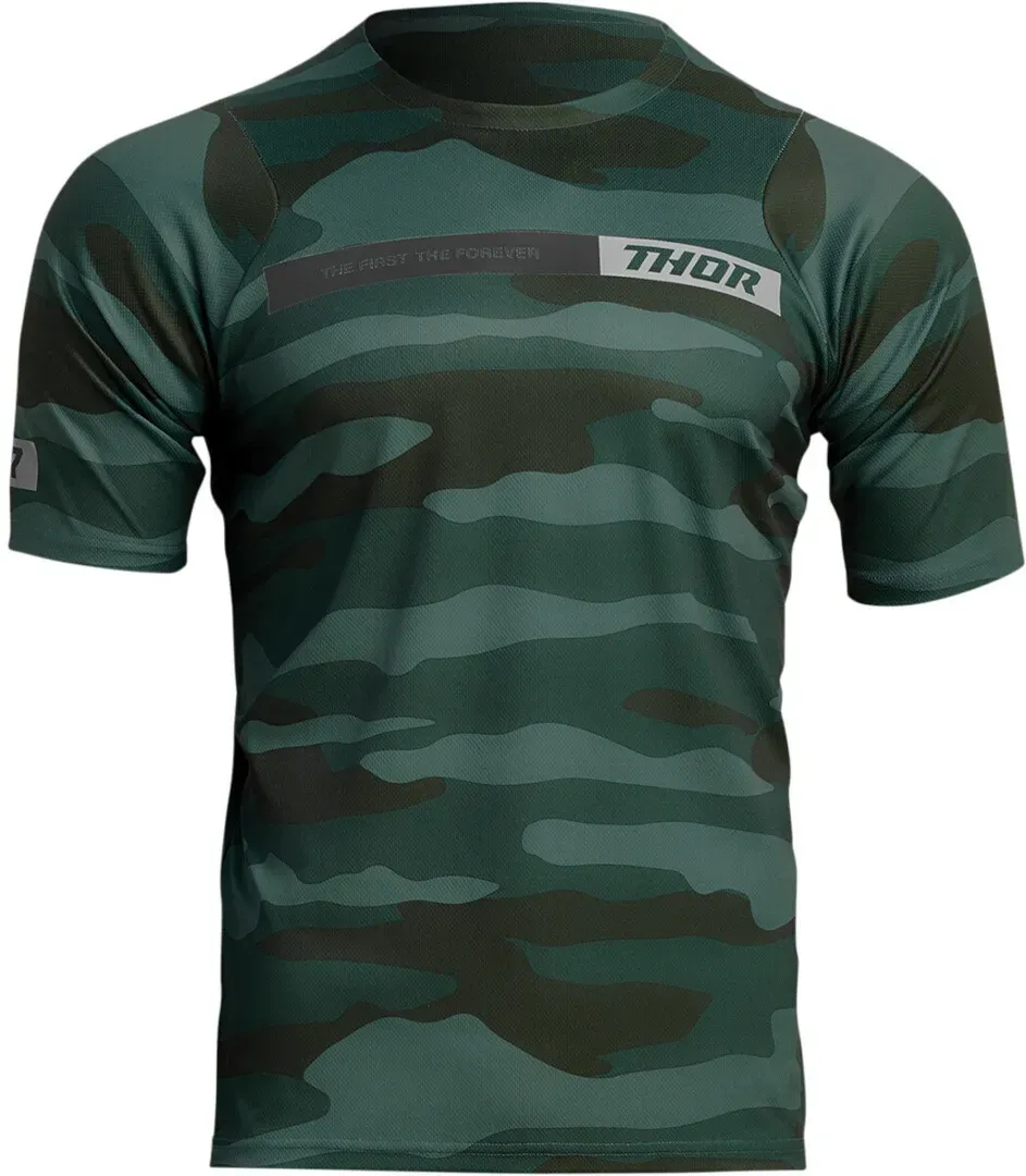 Thor Assist Camo Kurzarm Fahrrad Jersey