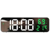 COFI 1453 Funktischuhr Digitale LED-Uhr mit Temperatur und Datum Anzeige in Grün grün
