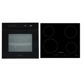 Respekta Backofen Herd Kochfeld Induktion Einbau Set Autark Pyrolyse