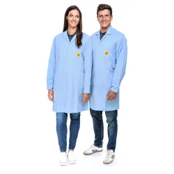 SafeGuard ESD Kittel Pro-Line, hellblau, 3/4 Länge DSWL41028 , 1 Unisex Kittel, Größe 3XL
