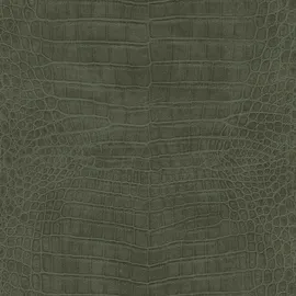 Rasch Textil African Queen III Vliestapete Krokodilleder 10,05 m x 0,53 m 751352 Dunkelgrün