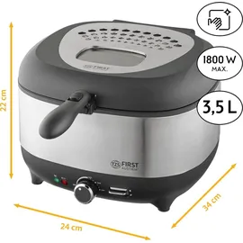 First Austria Fritteuse 3,5-Liter silber