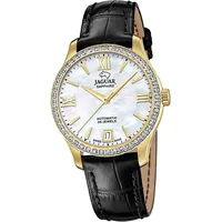Jaguar Leder schwarz Heritage Armbanduhr UJ999/a