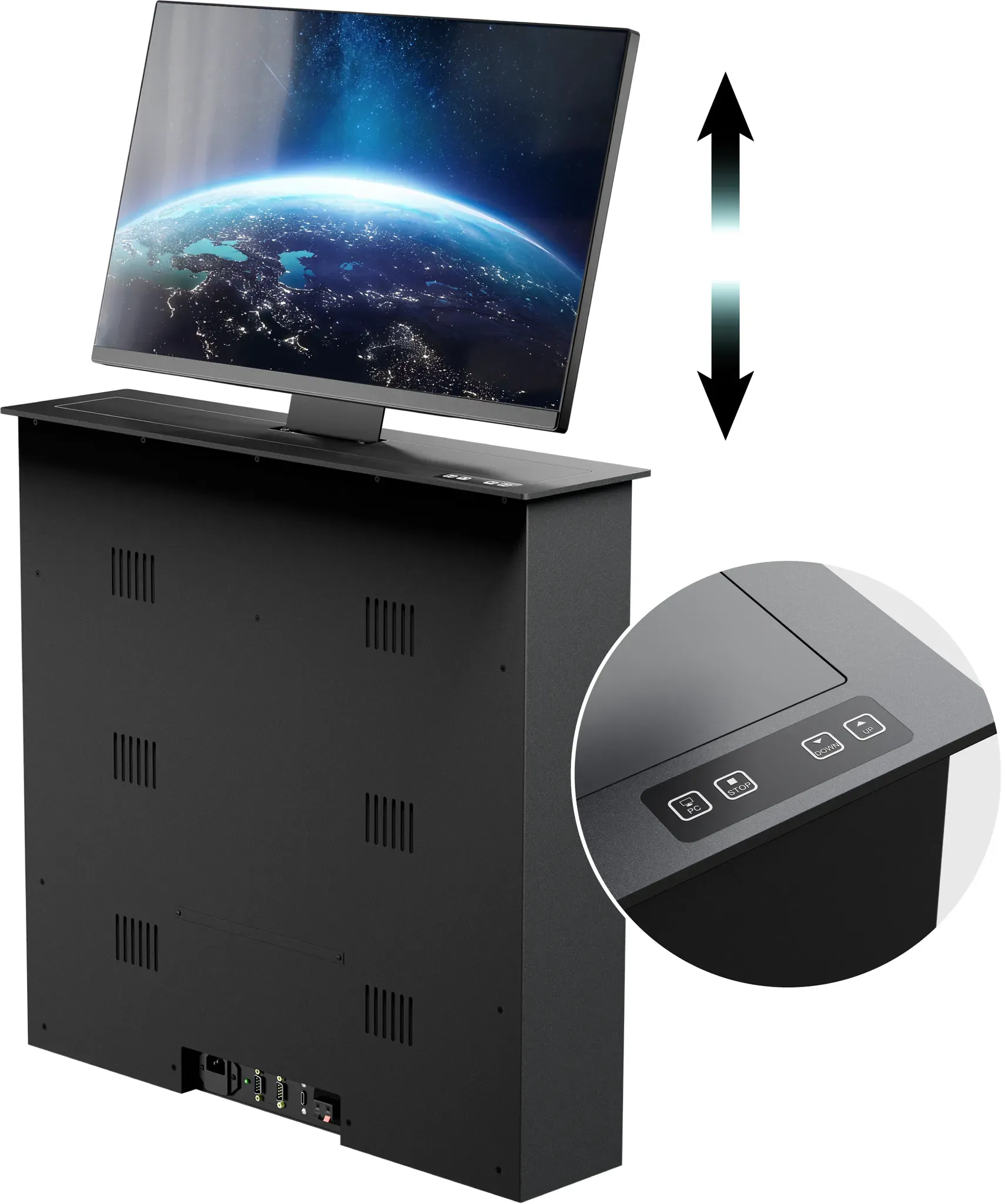 Elektrischer Monitorlift für Monitore bis zu 27