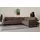 PLACES OF STYLE Ecksofa »Pinto, XXL, 250/290 cm, langer Schenkel, Ottomane«, Cord, Chenille, Lederoptik, mit Keder, Metallfüße, Wellenunterfederung