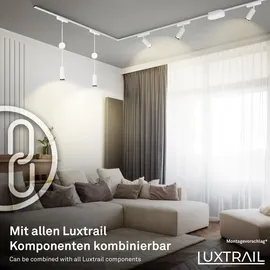Briloner Luxtrail Starterset, 4x LED Spots, schwenkbar, erweiterbar, Weiß, 2 m - Weiß