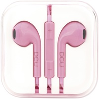 DCU TECNOLOGIC | Kopfhörer, kabelgebundene Kopfhörer, Mikrofon und Lautstärkeregler, Connecto Universal 3,5-mm-Klinkenbuchse, Stereo-Sound, Pink