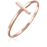 ELLI PREMIUM Ring Kreuz rosegold 58