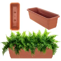 Kadax Blumenkasten 50 x 11,5 x 14,5 cm Ziegelrot