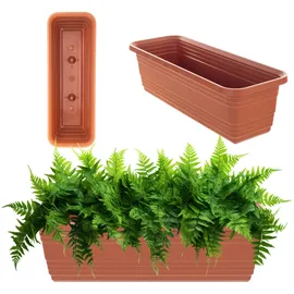 Kadax Blumenkasten 50 x 11,5 x 14,5 cm Ziegelrot