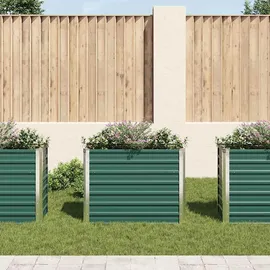 vidaXL Garten-Hochbeet verzinkter Stahl rechteckig 100 x 40 x 77 cm Grün  