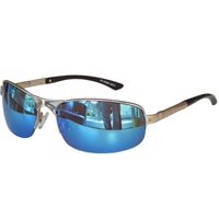 Gil SSC MATRIX SONNENBRILLE SPORTBRILLE MOTORRADBRILLE SPORT BRILLE M 26 (Chrom blau verspiegelt) - Breite : ca. 138 mm / Höhe: 37 mm