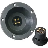 SINUSLIVE Car HiFi Lautsprecherstecker-Set 4 x 4mm2 inkl. Einbaubuchse, vergoldet