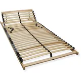 Sleepneo Lattenrost 90x200, Lattenrahmen Buche, 7 Komfortzonen, 28 Latten, Federholzrahmen Made in Germany, Lattenrost Kopfteil verstellbar, bis 150Kg