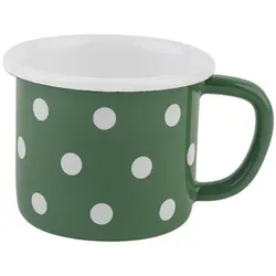 Sallys Emaille Tasse - pastell groß gepunktet