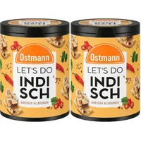 Ostmann Gewürze - Let's Do Indisch | Indische Gewürzzubereitung für Currys, Tofu oder Dhal | Würziger Allrounder mit Koriander und Kurkuma | 70 g in recyclebarer Metalldose (Packung mit 2)