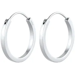 Elli PREMIUM Ohrringe Creolen Basic 925 Silber vergoldet silberfarben Damen 
