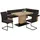 Möbel Boss Esszimmerstuhl Linn Webstoff Braun/Schwarz 2er Set