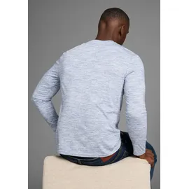 Bruno Banani Langarmshirt in blau melange), | Gr.: XL