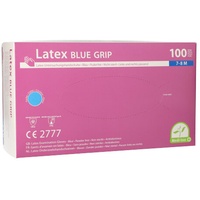 Medi-Inn Latex blue grip Einmalhandschuhe puderfrei M 10 x 100 Stück)