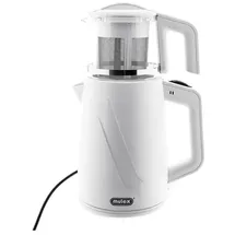 Mulex Tee Express 2-in-1 Teekocher & Wasserkocher - 1L + 2L, 1650W - Weiß
