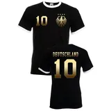 Youth Designz T-Shirt Deutschland Herren T-Shirt Fußball Trikot Look WM 2026 mit trendigem Motiv goldfarben|schwarz S