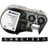 Brady Klebeetiketten M4C-500-595-BK-WT Schwarz 12,7 x 7,62 m