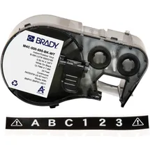 Brady Klebeetiketten M4C-500-595-BK-WT Schwarz 12,7 x 7,62 m
