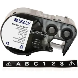 Brady Klebeetiketten M4C-500-595-BK-WT Schwarz 12,7 x 7,62 m
