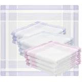 Betz Taschentuch 12er Damen Stoff Taschentücher Set Emma Größe ca. 28x28 cm, (12 Teile, 12-St. 12 Taschentücher) blau