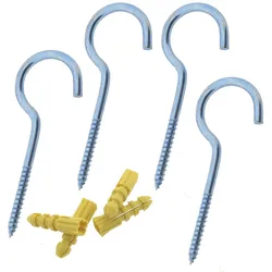 4er Set Schraubhaken, 10 cm
