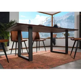 MASSIVMOEBEL24.DE Esszimmertisch 200 x 76 x 100 cm braun