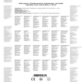 ich-zapfe Gewindestutzen G 5/8“ mit beidseitigem Einstich, Innen 10mm, L=40 mm, Edelstahl