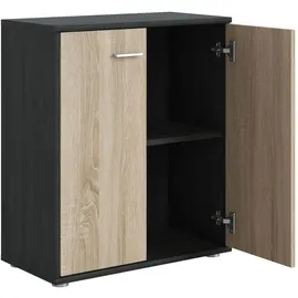 CARO-Möbel Kommode Sideboard Schrank Tommy Esche grau/Sonoma Eiche, Holzwerkstoff, Mode, 60x70x30 cm, Wohnzimmer, Kommoden - Sideboards, Highboards