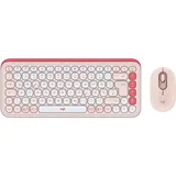 Logitech POP Icon Combo DE Rose und Off-White