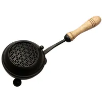 Nklaus Eiserne Räucherpfanne schwarz Ø 8cm - Perfekt für Räucherwerk und Weihrauch 15873
