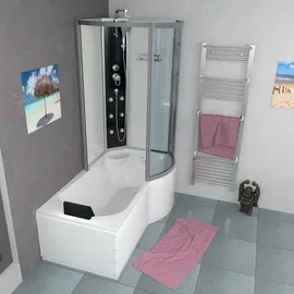 AcquaVapore Kombination Badewanne Dusche K50-L00-EC Duschtempel 170x100 cm