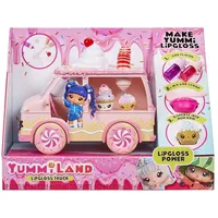 MGA ENTERTAINMENT Sport-Kinderwagen MGA Yummiland Lipgloss Truck, Spielzeugfahrzeug., Inklusive Lipgloss-Herstellung und 2 Num Noms zur Aufbewahrung blau