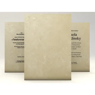 Urkundenpapier "Structure Beige" 10 Blatt | universal | für Urkunden Zertifikate Speisekarten | DIN A4 190g/qm | hochwertig | Briefpapier | Kartonpapier | Blanko Urkunde