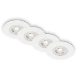 Briloner Brilo LED-Einbauleuchte Kulana 4 Stk. Weiß matt 4,9 W