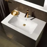 Duravit ME by Starck Möbel-Waschtisch 83 cm, mit Hahnloch, Überlauf, Hahnlochbank