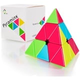 CUBIDI® - Zauberwürfel Pyramide - Spannender Pyraminx Brainteaser für Kinder und Erwachsene (ohne Sticker)